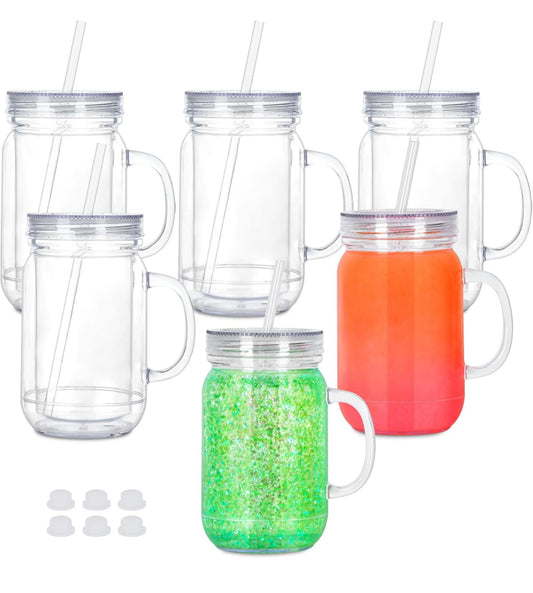 20oz Acrylic SnowGlobe Cup with Handle