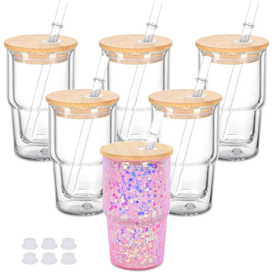 3oz Glass SnowGlobe Cup