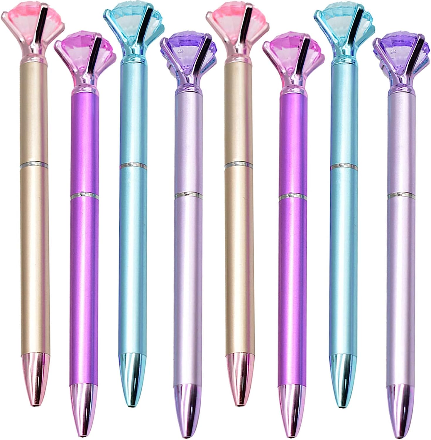 Sonoran Souvenirs Diamond Pens (3pcs/lot) Purple Assortment Violet Large  Crystal Rhinestones Ballpoint Pens