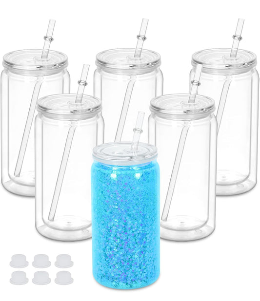 16oz SnowGlobe Acrylic Cup